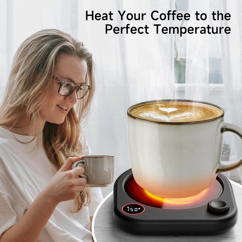 Oracer Coffee Mug Warmer for Desk, Electric Cup Heater for Tea Milk Beverages with Adjustable Temperature Display, Auto Shut Off Timer Mug Sensor, Candle Wax Heating Plate, Ideal Gift Accessory - Image 2